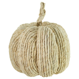 Round Natural Woven Pumpkin