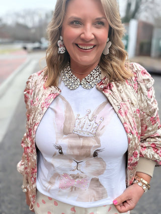 bunny with crown tee