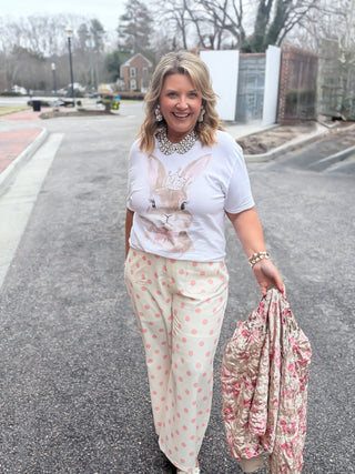 Royal Watercolor Bunny Crown Tee