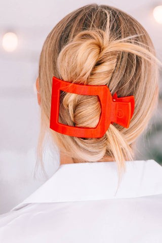 Rudolph Red Large Square Flat Hair Clip