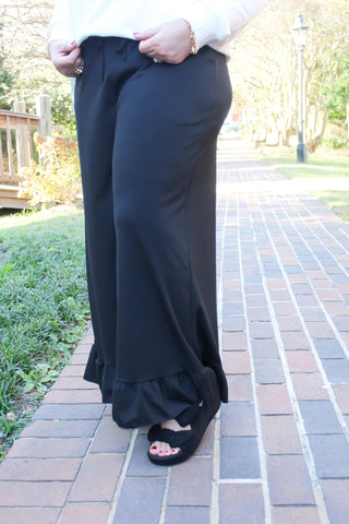 Ruffle & Rise Pants