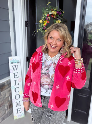 Sacred Heart Velvet Jacket
