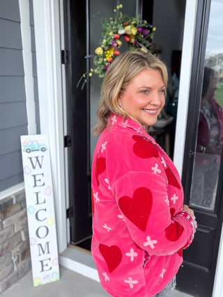 Sacred Heart Velvet Jacket