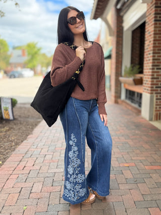 Saige | Bethany High Rise Wide Leg Jeans