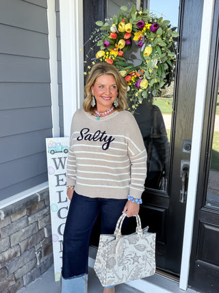 "SALTY" Sweater | Tan