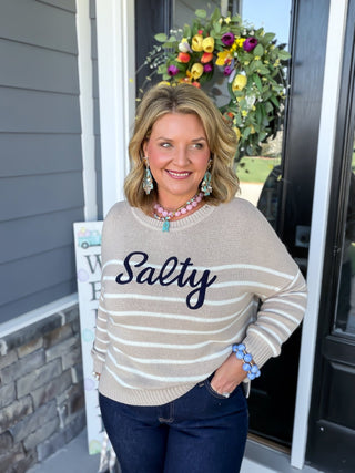 "SALTY" Sweater | Tan