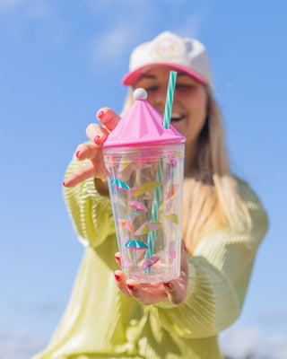 Shady Lady Tropical Umbrella Tumbler