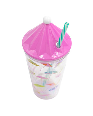 Shady Lady Tropical Umbrella Tumbler
