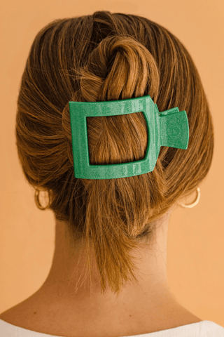 Shamrock Shimmer Medium Square Flat Hair Clip