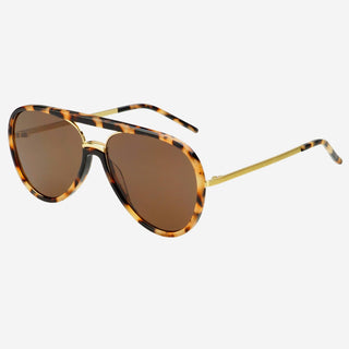 Shay Aviator Sunglasses | Milky Tortoise/Brown