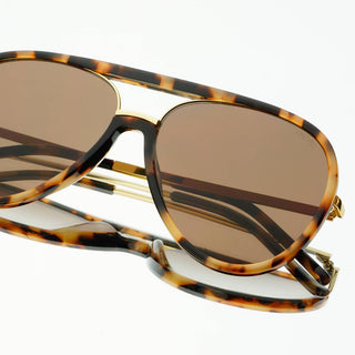 Shay Aviator Sunglasses | Milky Tortoise/Brown
