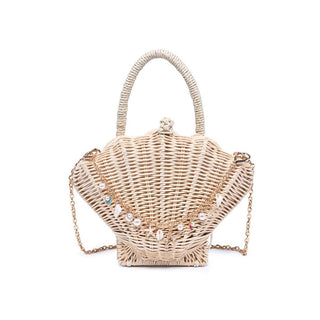 shell crossbody with charms