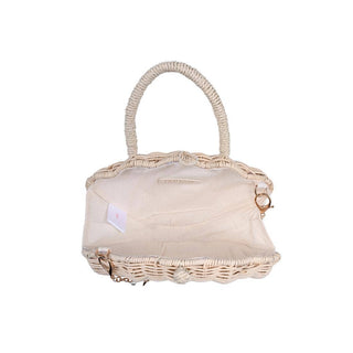 Shell-a-Brate Seashell Woven Straw Crossbody with Charms