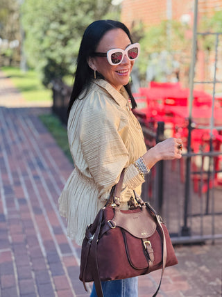 Sienna Sweetheart Blouse | Mustard