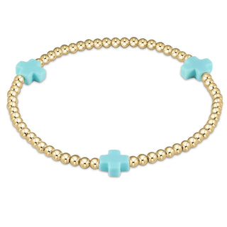Signature Cross Color 3MM Gold Bracelets