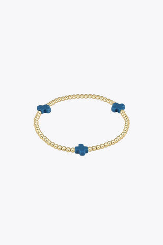 Signature Cross Color 3MM Gold Bracelets