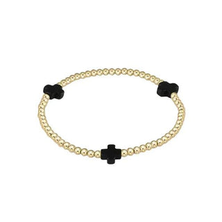 Signature Cross Color 3MM Gold Bracelets