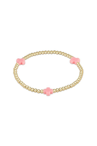 Signature Cross Color 3MM Gold Bracelets