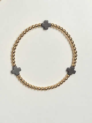 Signature Cross Color 3MM Gold Bracelets