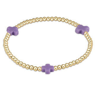 Signature Cross Color 3MM Gold Bracelets