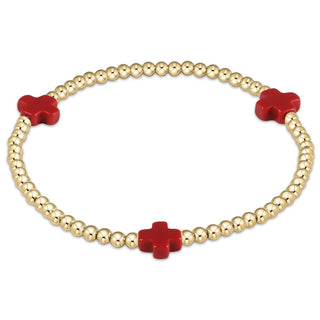 Signature Cross Color 3MM Gold Bracelets