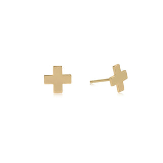 Signature Cross Stud | Gold
