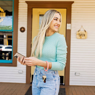 Silicone Big O® Key Ring - Coral Reef