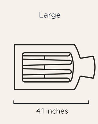 Silver Flames Large Flat Square Hair Clip