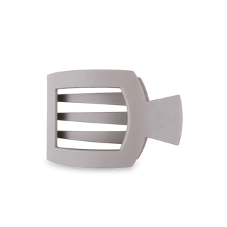 Silver Flames Medium Flat Square Hair Clip.