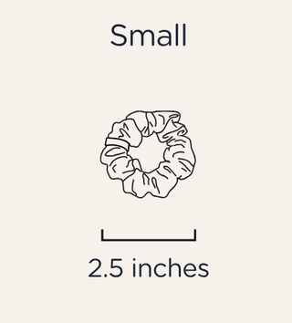 Silver Flames Silk Small Scrunchie