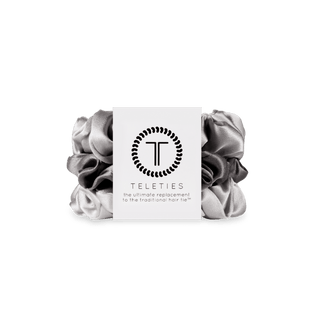 Silver Flames Silk Small Scrunchie