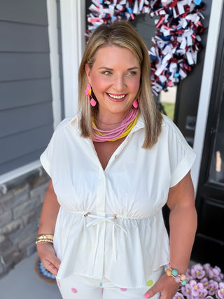Simply Chic Cap Sleeve Blouse
