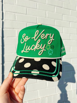 "So Very Lucky" hat.