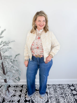 Soft Floral Layer Jacket