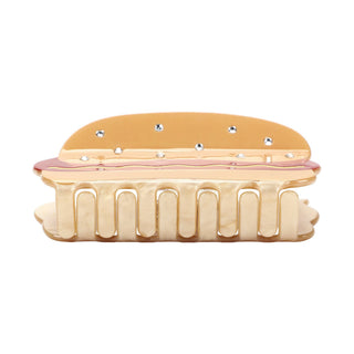Sparkling Hot Dog Rhinestone Hair Claw Clip