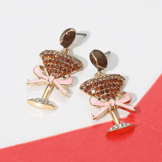 Espresso Martini dangle earrings.