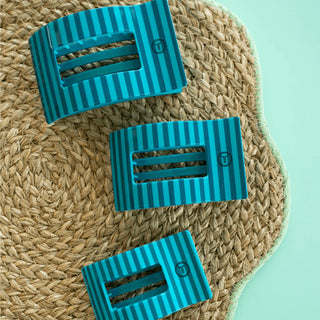 Splash Zone rectangle flat hair clips.