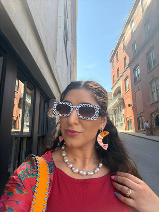 Spot Me If You Can Mixed Print Suglasses