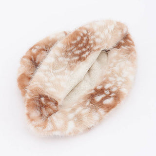 Spotted Faux Fur Bucket Hat