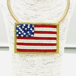 Spring Beaded Statement Choker