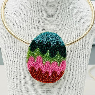 Spring Beaded Statement Choker