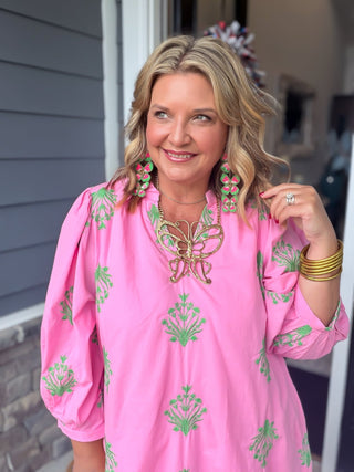 Spring Fling Puff Sleeve Dress