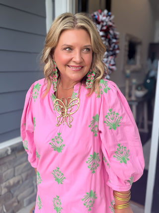Spring Fling Puff Sleeve Dress
