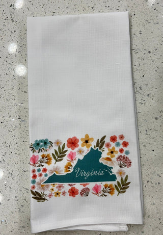 Spring Flower Virginia Tea Towel