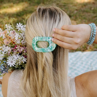 Spring Splash Flat Round Hair Clips