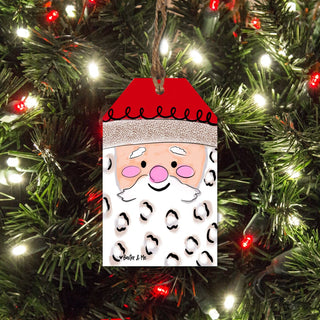 Square Face Santa Tag Ornament