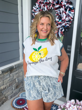 "Squeeze the Day" Graphic Sweater
