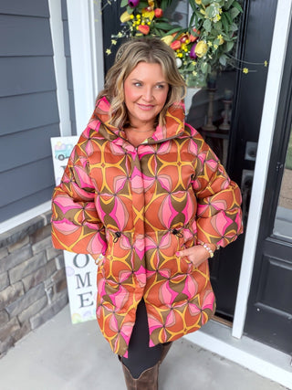 nuvula abstract puffer coat