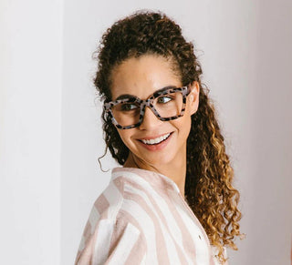 Sterling Reading Glasses Gray Tortoise/Blue