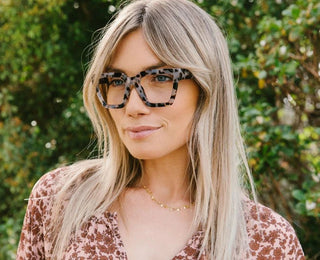 Sterling Reading Glasses Gray Tortoise/Blue